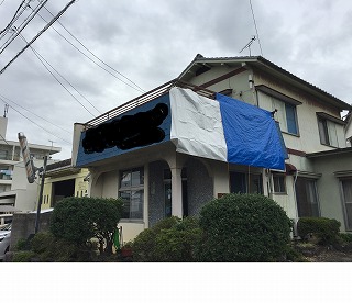 台風被害　外壁、屋根