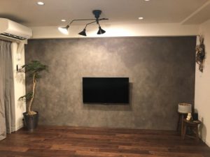 【マンションの内装リフォーム】壁掛けテレビの造作工事
